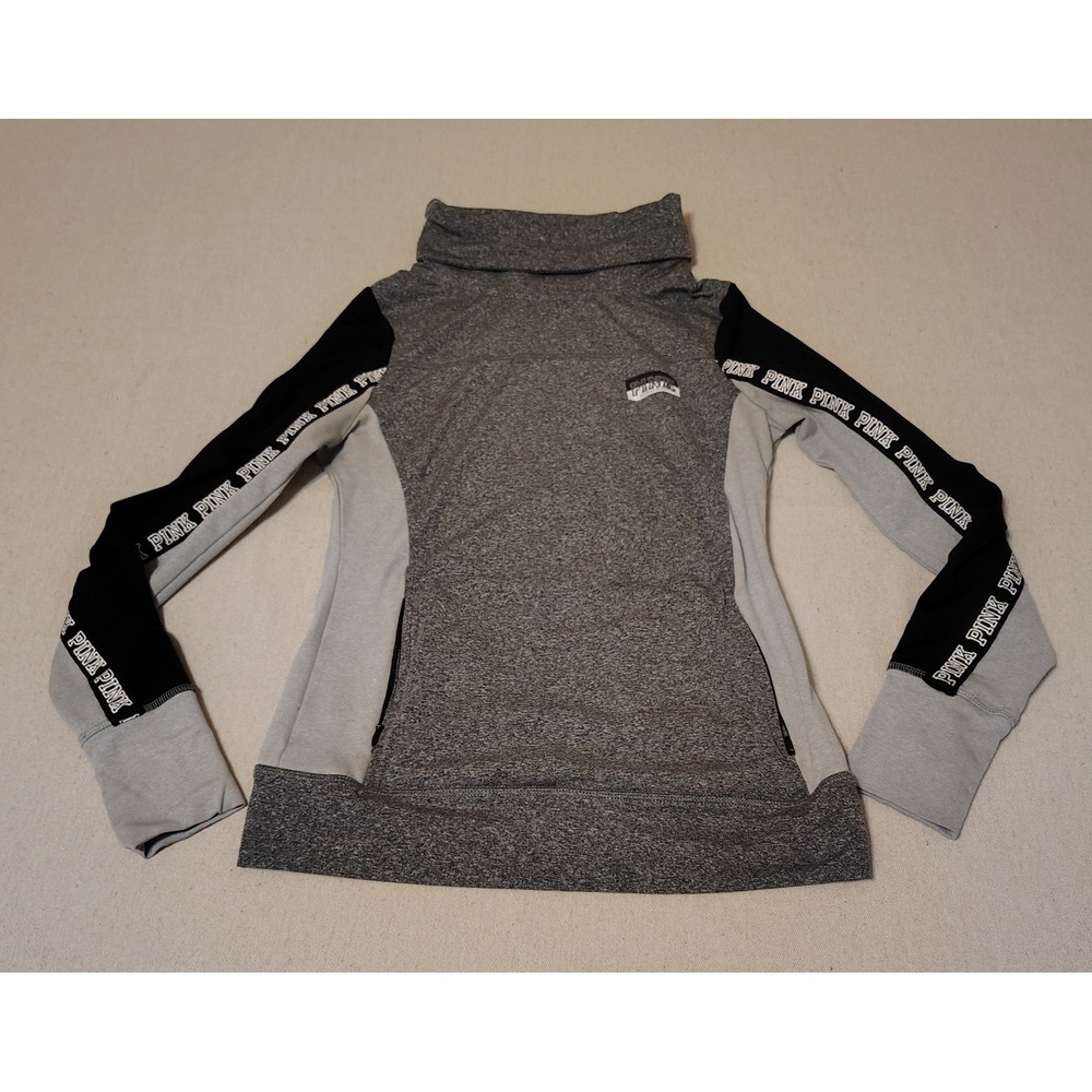 PINK‎ Victoria's Secret Ultimate Long Sleeve Thumbhole Top XS Heather Gray 4